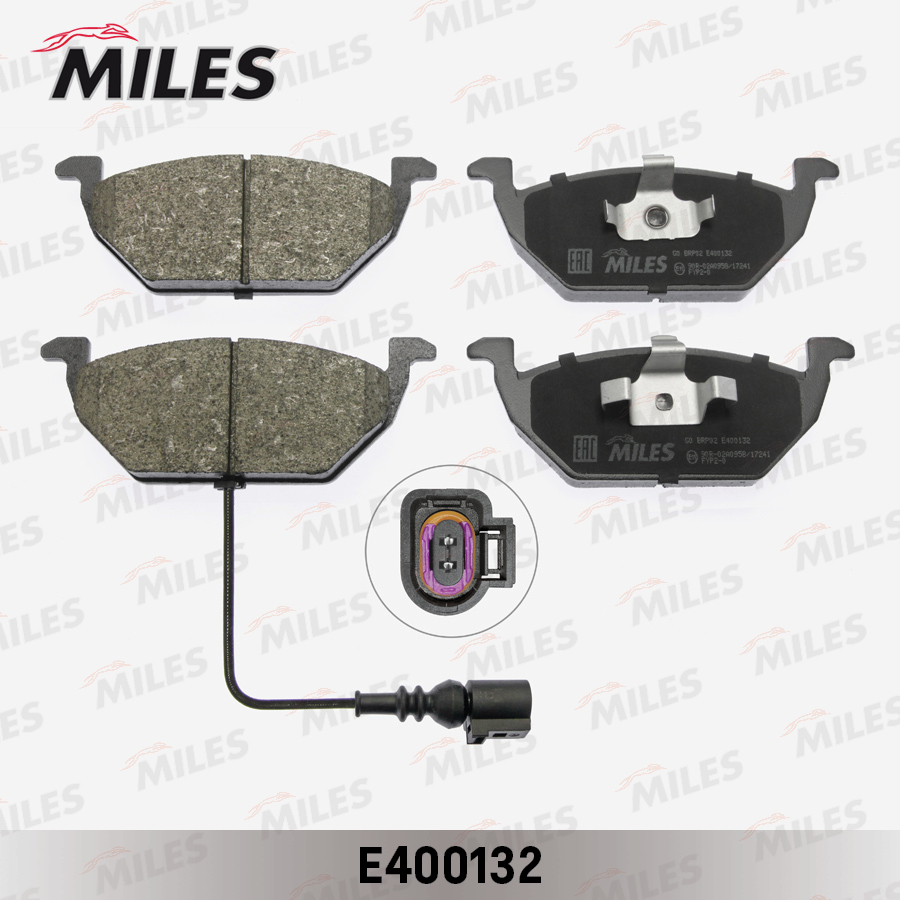 Колодки тормозные Audi A3 -03; VW G4/G5; Skoda Octavia 1.4/1.6 Low-metallic Miles