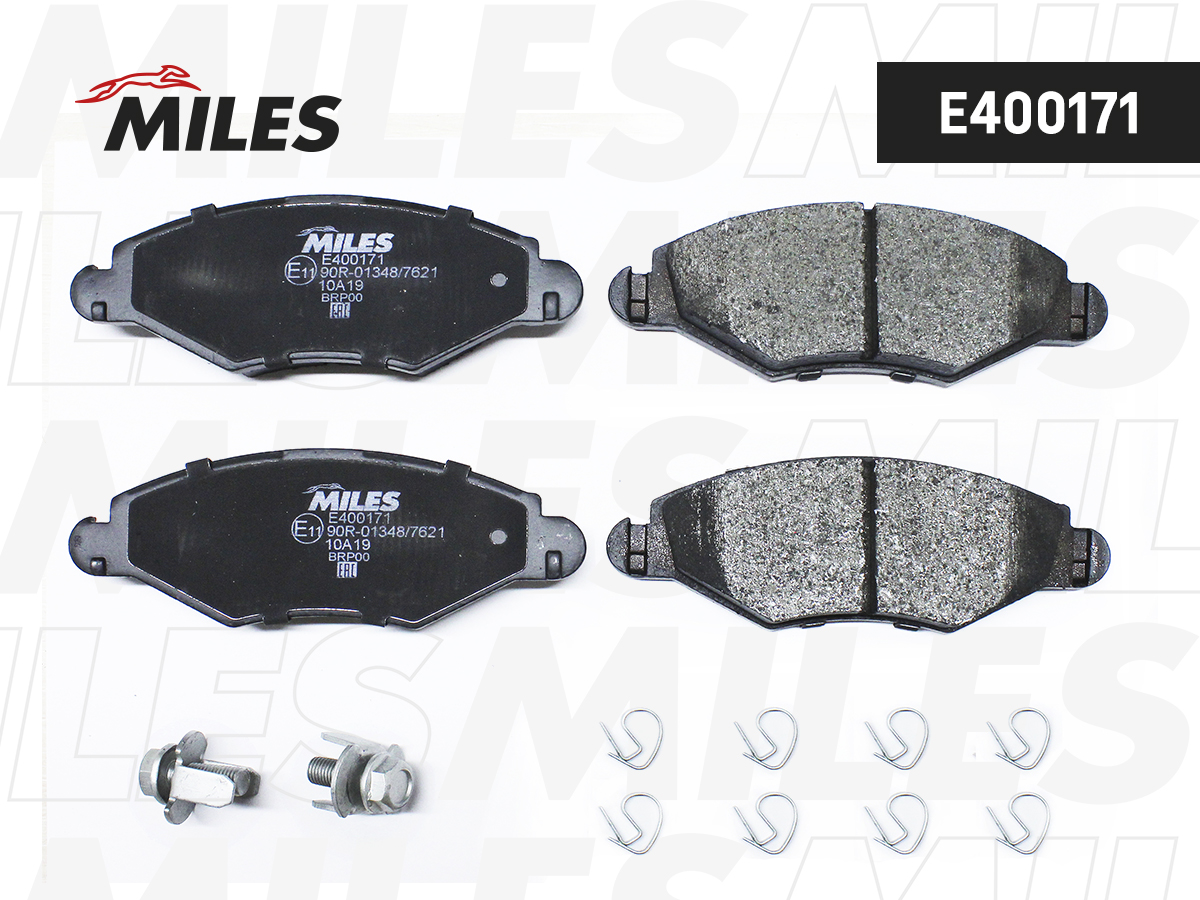 Колодки тормозные Peugeot 206/206SW 01- передние (-ABS) Low-metallic Miles