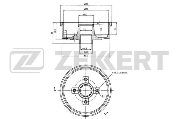 Барабан тормозной Vauxhall Zekkert BS5544