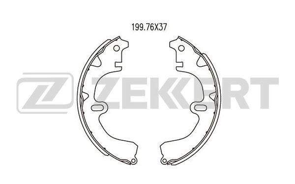 Колодки тормозные Toyota Camry (V10, V20) 82-, Corolla (E90, E110) задние барабанные Zekkert