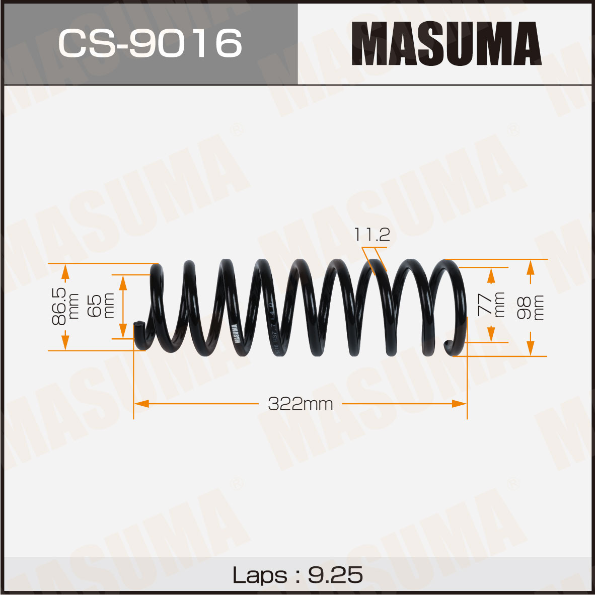 Пружина подвески KIA CEED06-12 задняя Masuma 