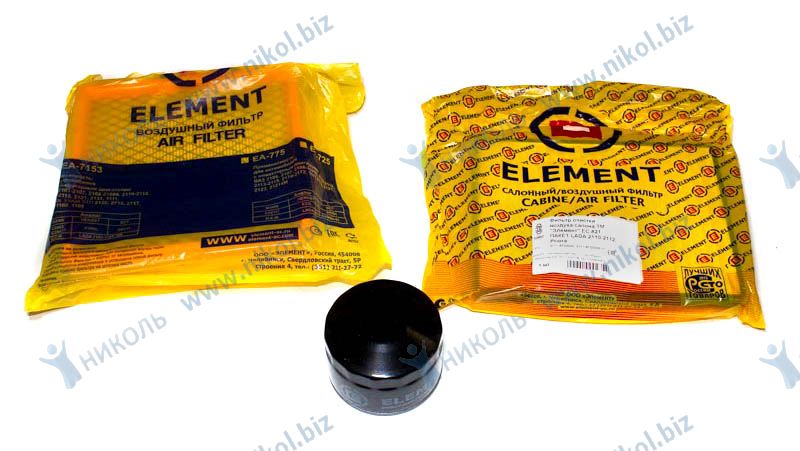 Комплект фильтров 2110-2112,2170 без конд (масл+ возд+ салон) ELEMENT