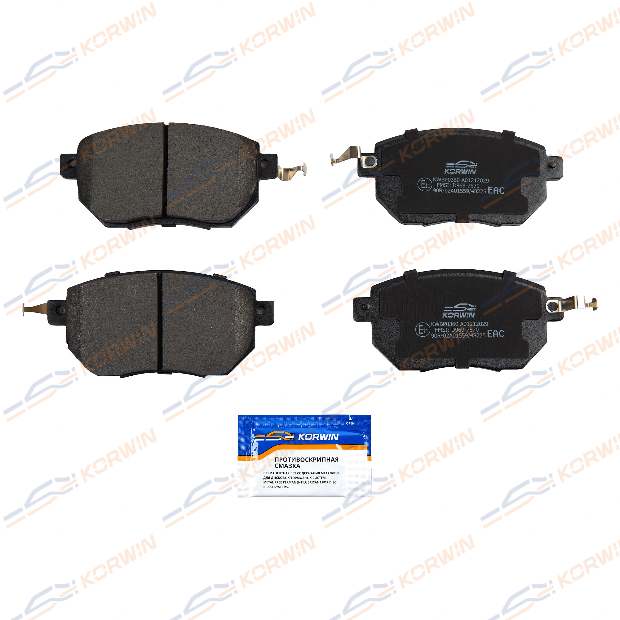 Колодки тормозные перед. Nissan Murano (Z50/51) 03-14/Maxima QX 99-03/Infiniti_KORWIN