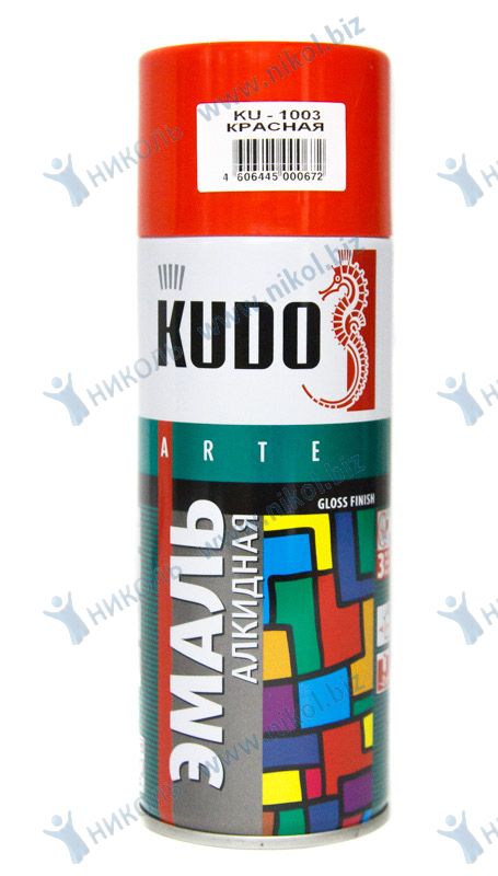 Краска аэроз красная KUDO (520мл) 