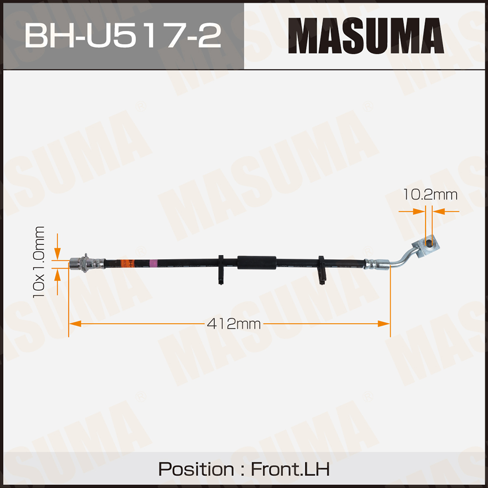 Шланг тормозной JEEP GRAND CHEROKEE front 10-22 LH Masuma