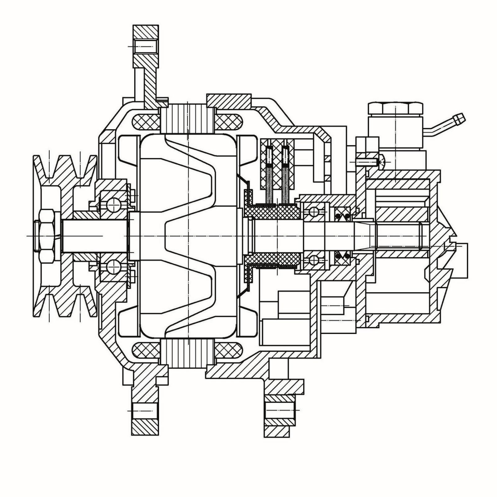 Генератор Hyundai H-1 Starex (96-) с дв. D4BF 110A StartVolt