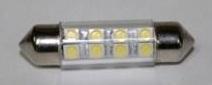 Лампа светодиодная 12V 10W салонный 38 мм белый 8 SMD 10 шт. Маяк