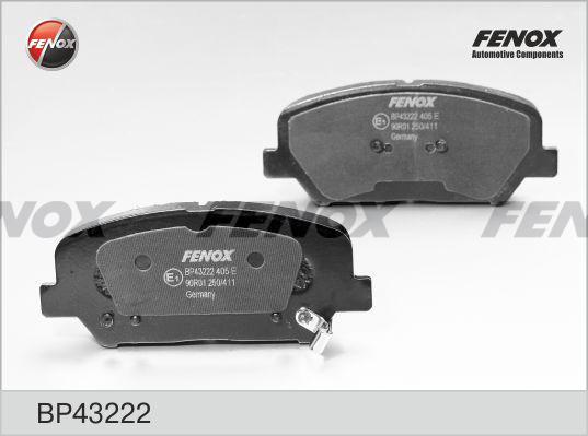 Колодки тормозные Hyundai i30 11-; Kia Ceed (JD) 12-, Cerato 13- R16", Optima R17" передние \ FENOX BP43222