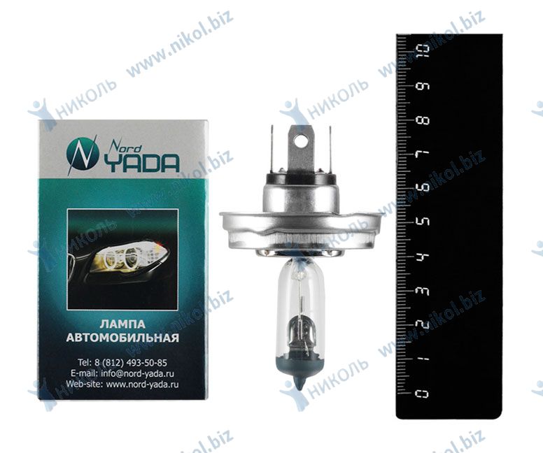 H4 12V 60 55W P45t автолампа Nord YADA CLEAR