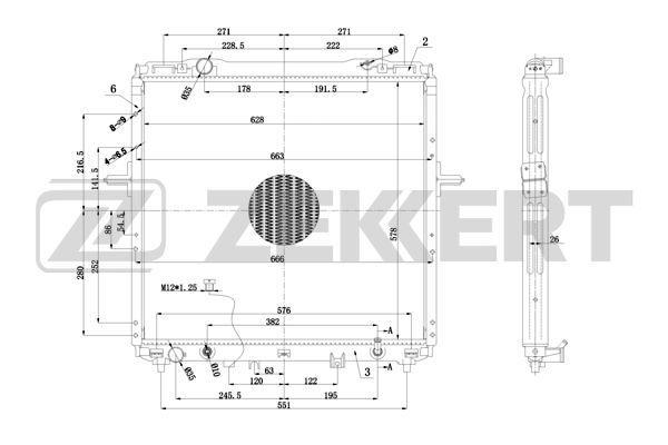 Радиатор ZEKKERT MK1536 Kia Sorento 02-