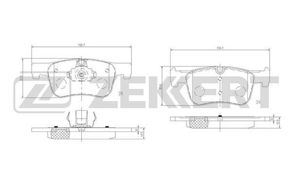 Колодки тормозные BMW 1 (F20, F21) 11-, 3 (F30, G20) 11-, 4 (F32-F36) 13- передние Zekkert