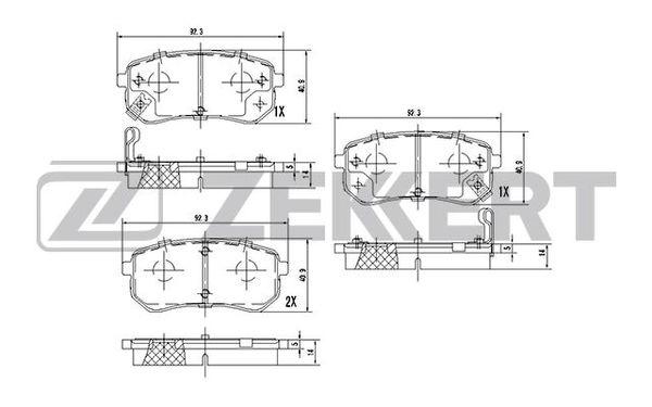 Колодки тормозные Hyundai i10 07-13; Kia Picanto (BA, TA) 04- задние Zekkert
