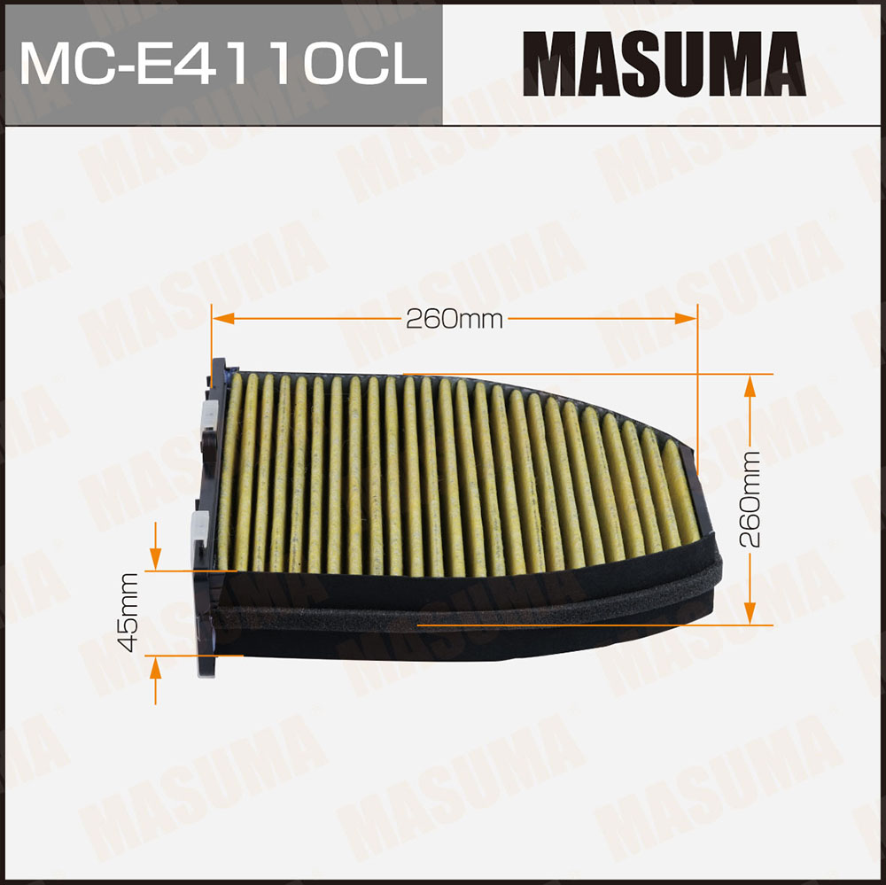 Фильтр салона Mercedes C (W204) 07-, E (W212) 09-, GLK (X204) 08- Masuma угольный