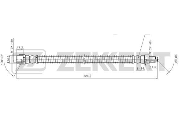 Шланг тормозной задний MB C-Class (204) 07- S-Class (220) 00- E-Class (207 212) 09- GLK-Class (2