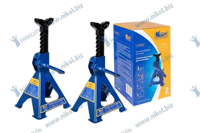Подставка под а/м 2 т 256-410 мм с гребенкой 2 шт. Kraft*