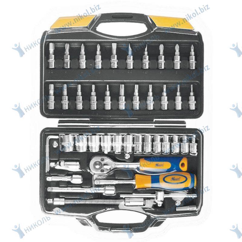 Набор инструмента KRAFT 46 пр 1/4"