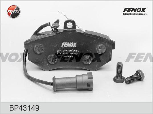 Колодки тормозные Audi 80; VW Golf III, Passat, Vento; Chery Amulet, Tiggo передние с датчиком \ FENOX BP43149