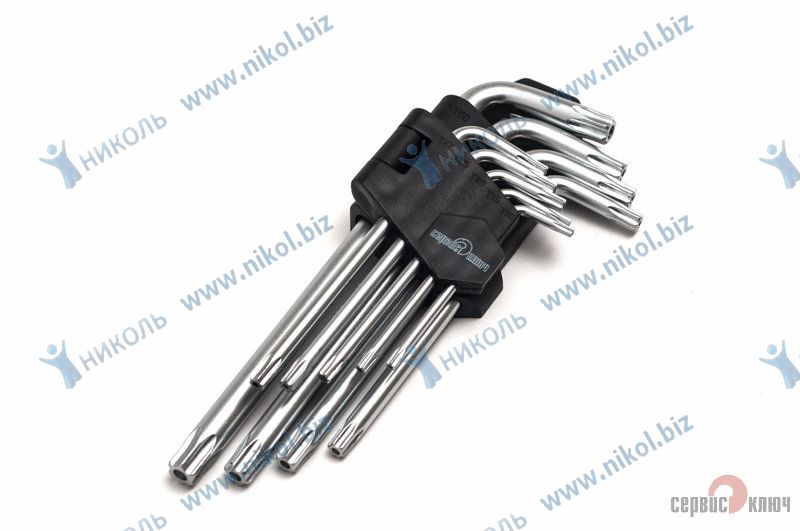 Набор ключей Torx с отверстием г-образных 9 пр. Сервис Ключ*