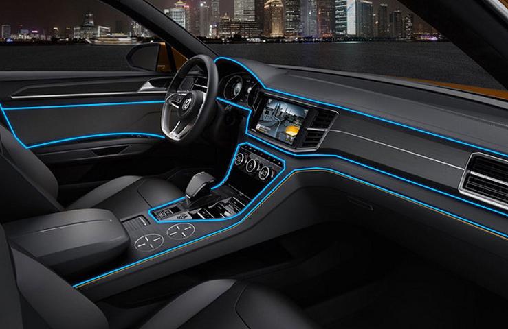 Неоновая нить для подсветки салона LGX-B3 24 В 3 м синяя