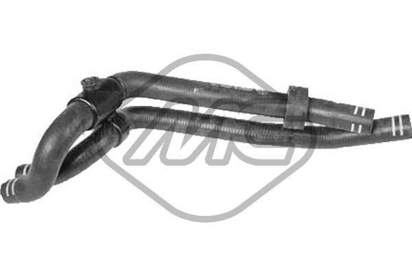 Патрубок печки двойной Fiat Doblo 1.9D 00-_METALCAUCHO