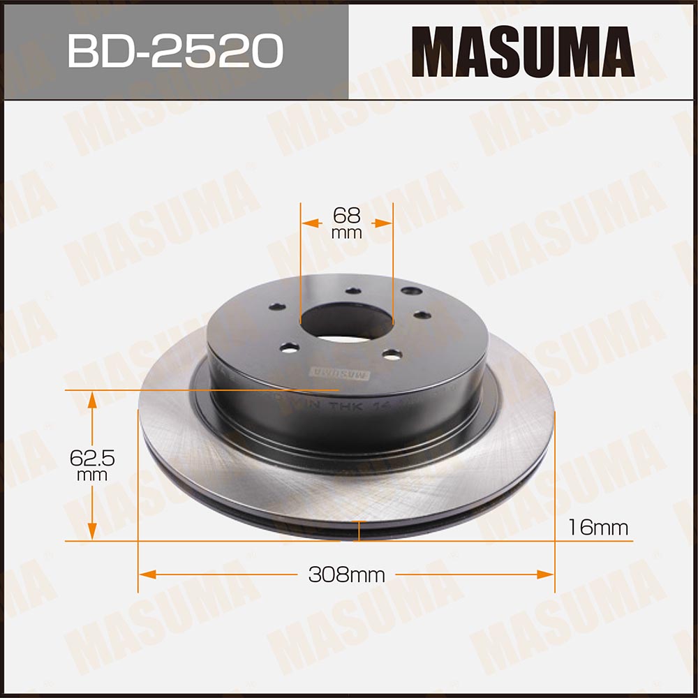 Диск тормозной Nissan Murano (Z50,Z51) 03-14; Infiniti EX 08-, FX 03-, Q70 13-, QX 13- задний Masu