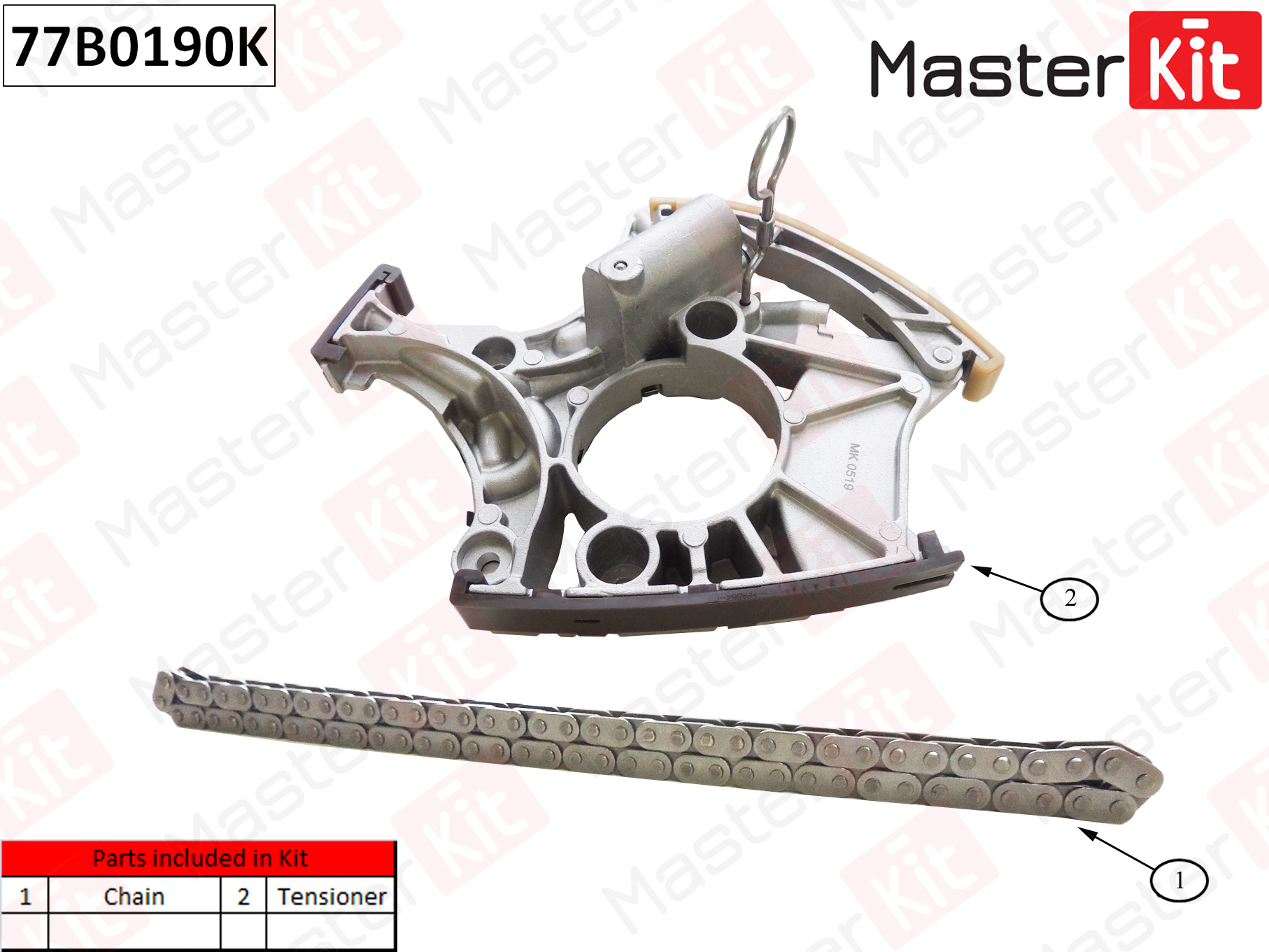 Комплект цепи ГРМ Audi A6 3.2 FSI 04-09 AUK,BKH MASTERKIT