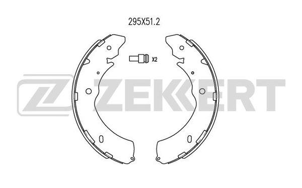 Колодки тормозные Mitsubishi L200 IV 05- задние барабанные Zekkert BK4034