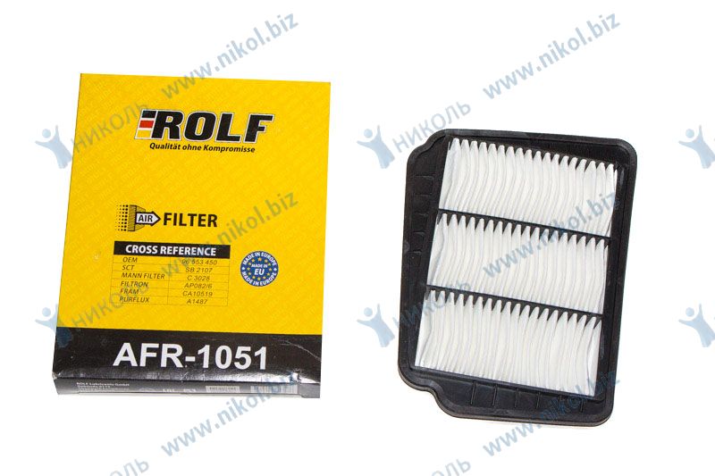 Фильтр возд Chevrolet Lacetti Rolf AFR-1051 (аналог FILTRON 082/6) 96553450