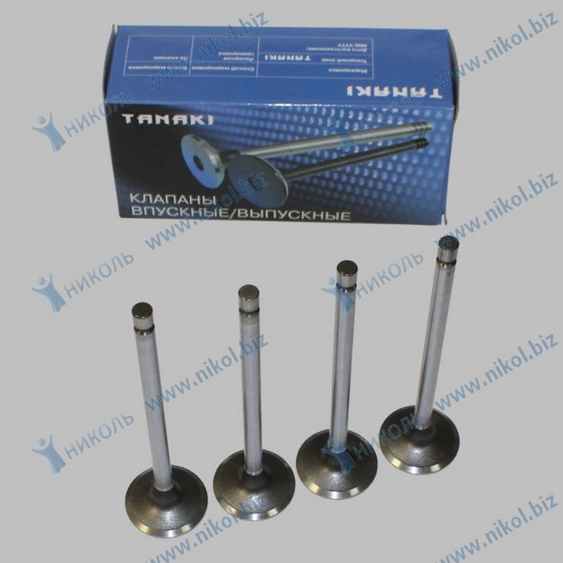 Клапана ГРМ Г-Cummins 3.8 впуск TANAKI (к-т=4шт)