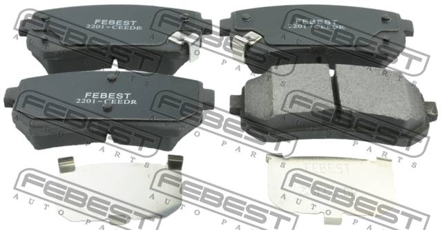 Колодки тормозные Kia Ceed 06-, Rio II 05-, Cerato 09-; Hyundai ix35 10-, i30 07- задние \ FEBEST 2201-CEEDR