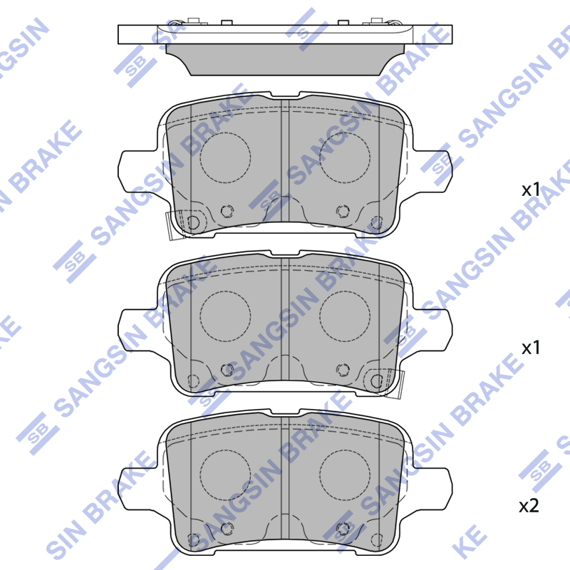 Колодки тормозные CHEVROLET MALIBU16-17 задн SANGSIN BRAKE