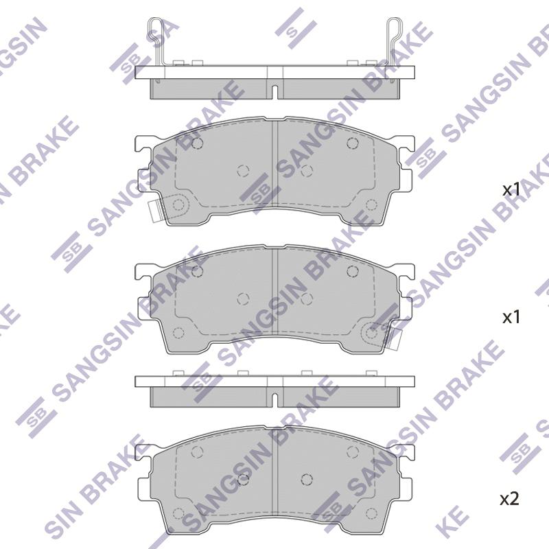 Колодки тормозные SANGSIN BRAKE MAZDA 626