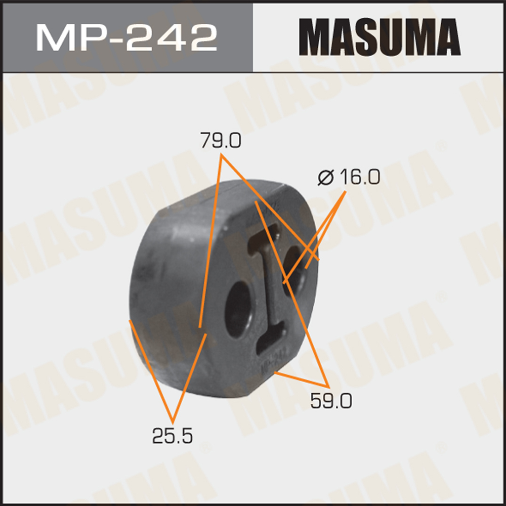 Резинка крепления глушителя Masuma