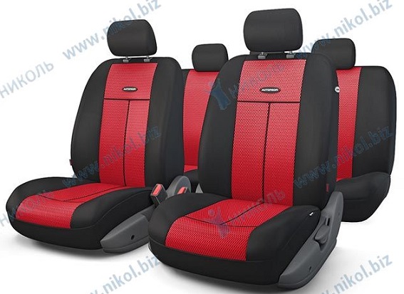 Чехлы универс AUTOPROFI TT полиэстер/трикотаж.сетка AIRBAG (9 предм) черный/красный М