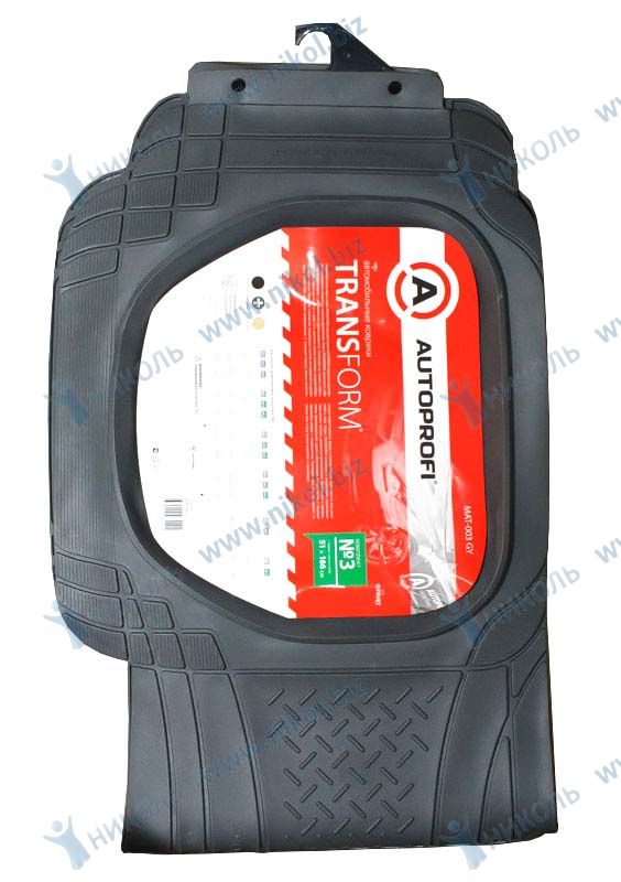 Ковры салона AUTOPROFI Transform MAT задн ряд (2 предм) серый ПВХ