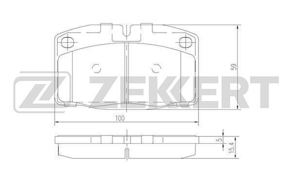 Колодки тормозные Opel Astra 92-, Corsa A 82-, Kadett D, E 79- передние дисковые (GDB199) Zekkert