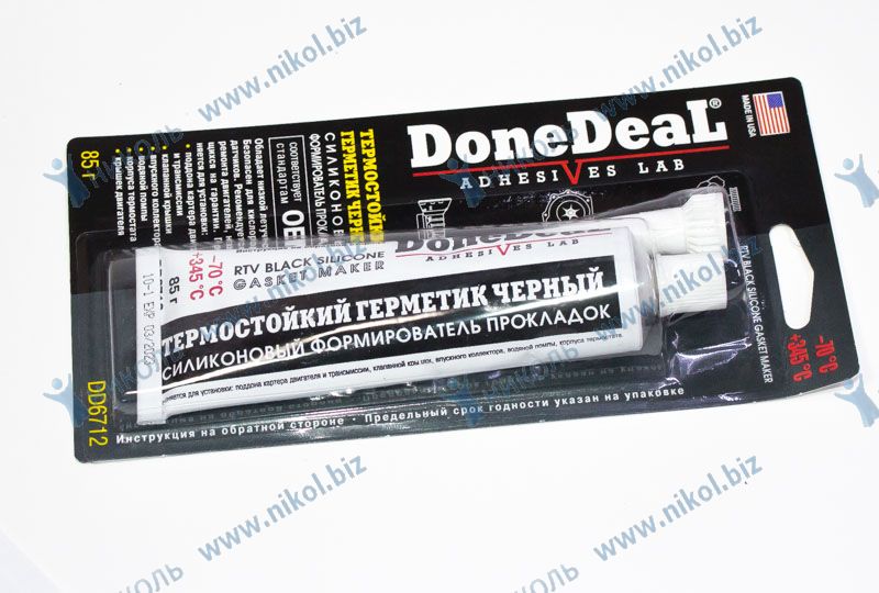 Герметик-прокладка черный 345° DoneDeal DD6712 (85г)