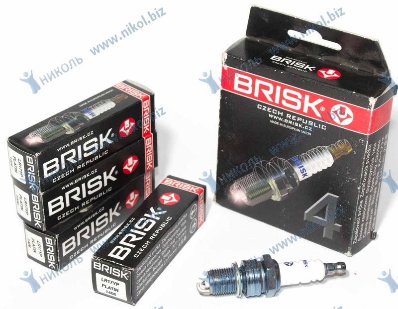 Свеча BRISK Platin ГАЗ, УАЗ дв.406 инж. LR17YP (к-т=4шт)