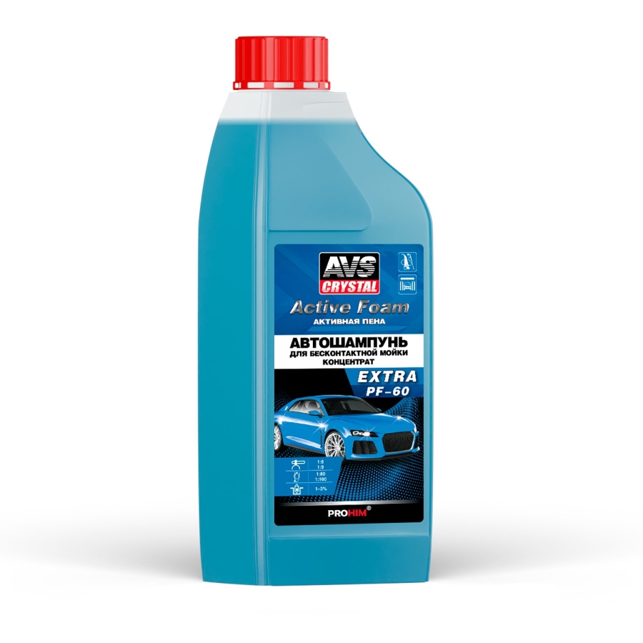 Автошампунь для б/мойки AVS Active Foam Extra1:6-9 PF-60 1 л