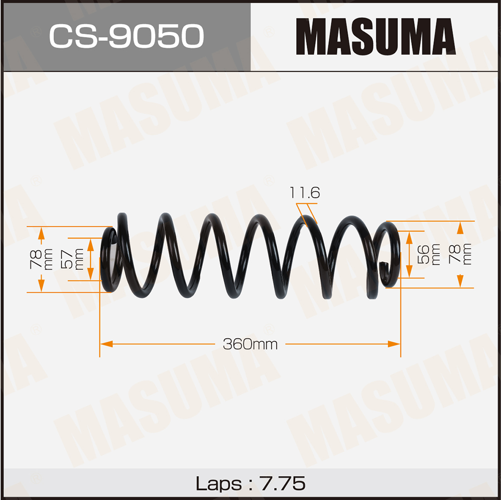 Пружина подвески VAG GOLF IV 99-06 задняя Masuma