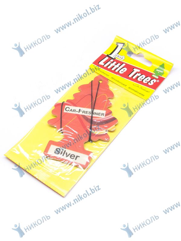 Освежитель подвесной Little Trees елка Silver (картон)