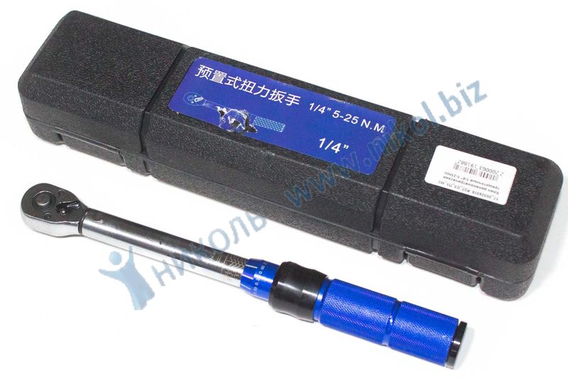 Ключ динамометрический трещоточный 1/4" 5-25Hm