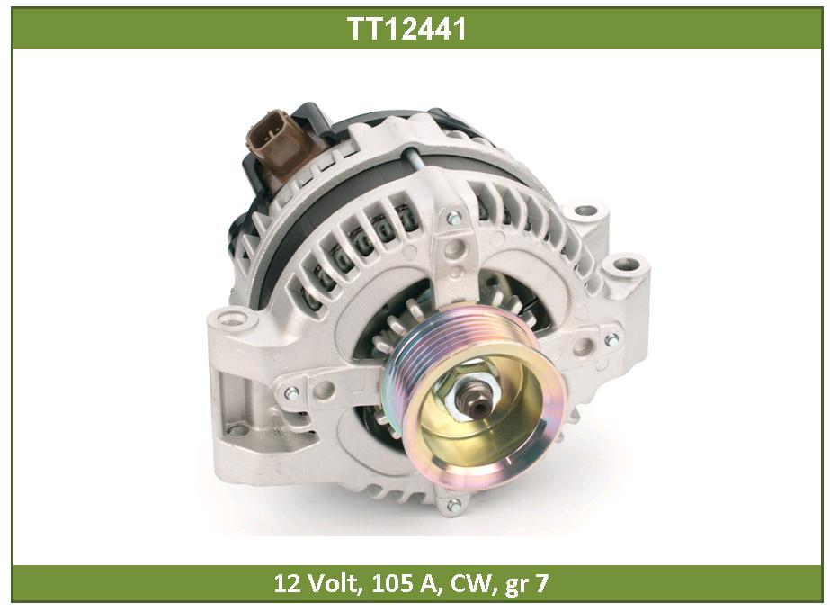Генератор Honda Accord VII CR-V III 2,0-2,4 105A, 7-Groove Pulley Tesla Technics