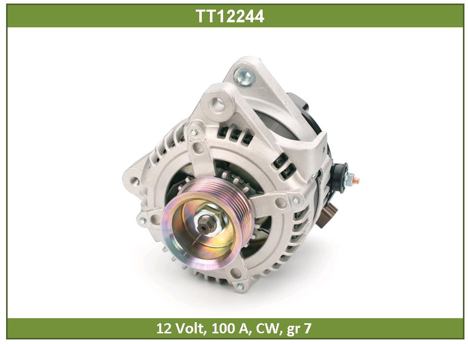 Генератор Toyota RAV4 2.4 100A 12V 7-Groove Pulley;Tesla Technics
