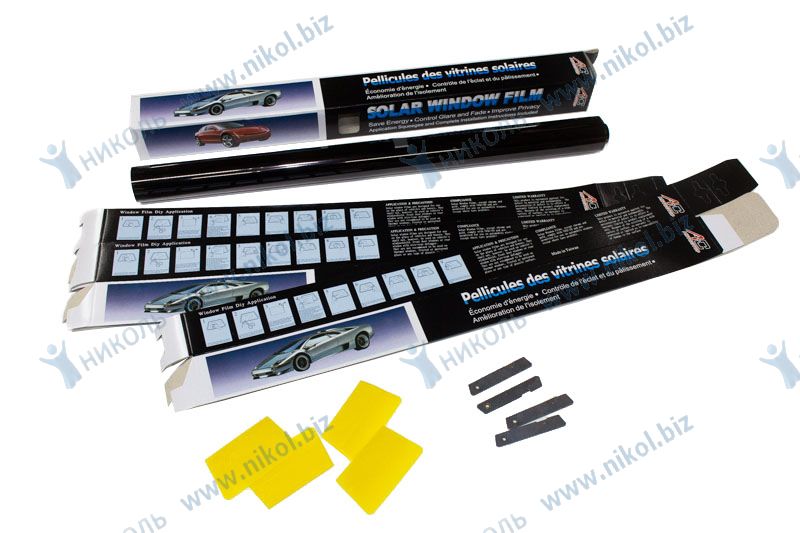 Пленка тонировочная 5% 50 см х 3 м супер темно-черная Black Super Dark (кратно уп.4шт, 4 скр/нож) Solar