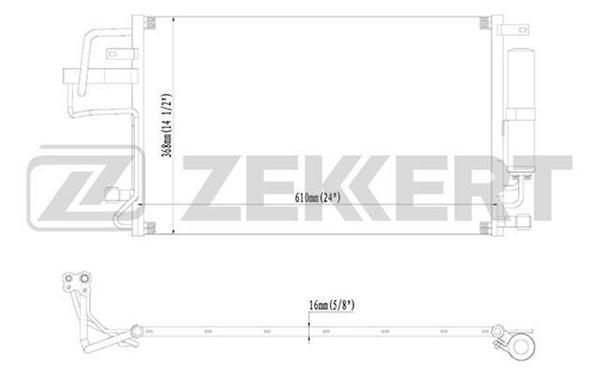 Радиатор конд. Hyundai Tucson 04-, Kia Sportage II 04-