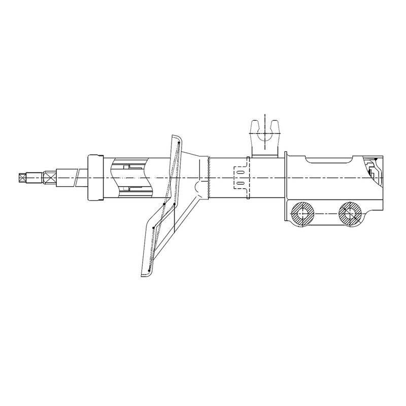 Амортизатор KIA Sephia, Spectra 1993-1997, Shuma 1996-1998 пер.лев.газ. \ GY1400G (CYKK-411-G)