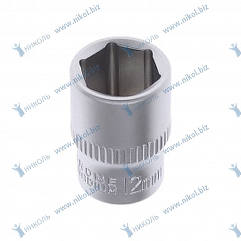 Головка сменная (1/4") 6-гр 12мм CrV AV Steel
