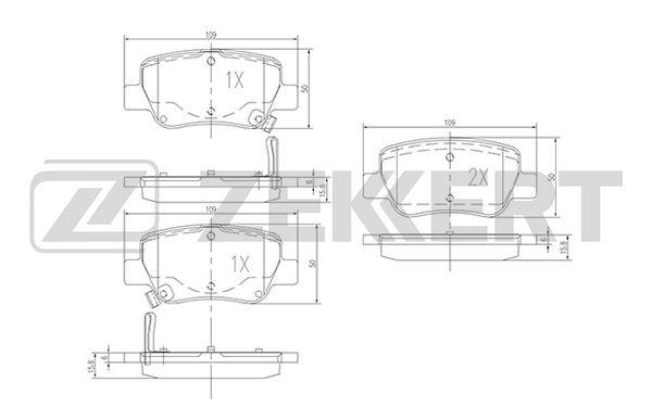 Колодки тормозные Toyota Avensis (T270) 09- задние Zekkert