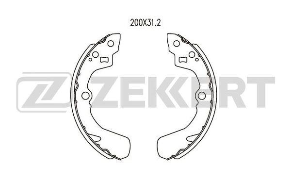 Колодки тормозные Subaru Justy (JMA, MS) 95-; Suzuki Baleno 9 задние барабанные (GS8549) Zekkert